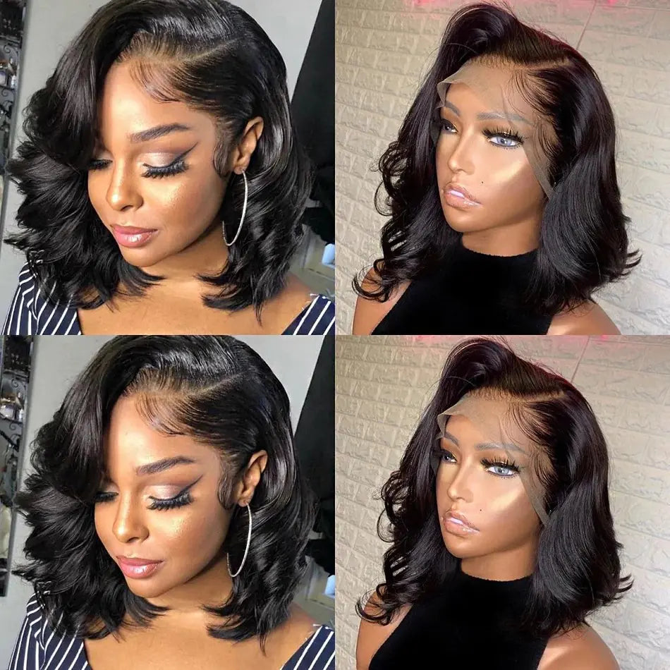 Fashionable Black Lace Front Wig with Waves for Women
