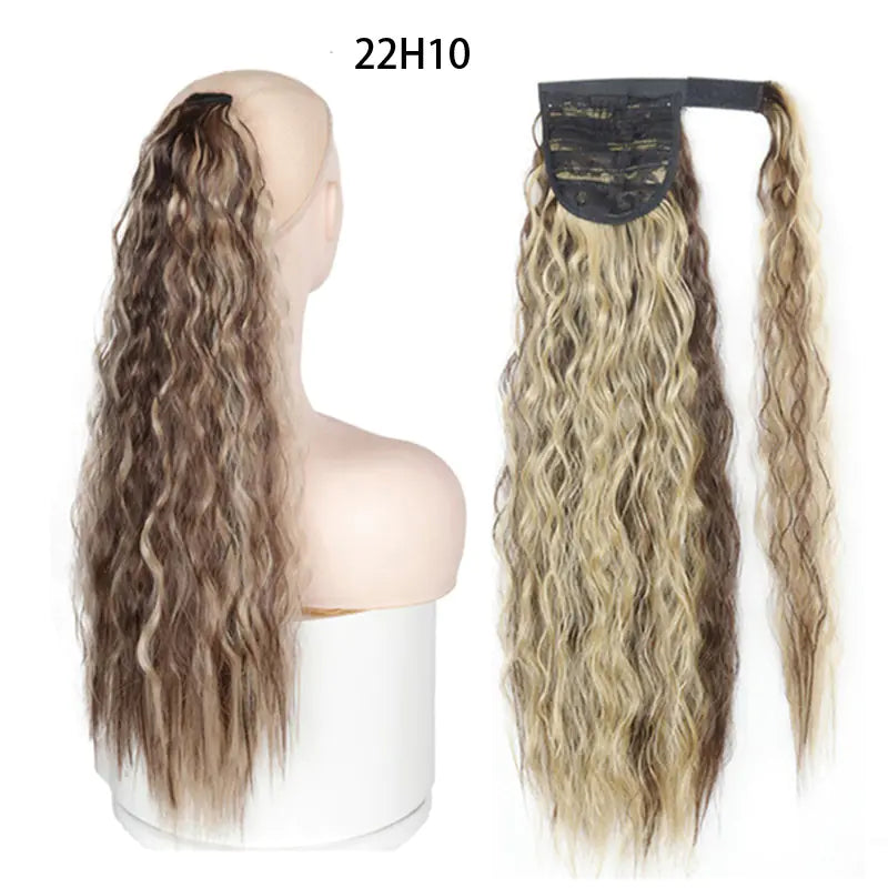 Water Wave Ponytail Wig with Velcro Band (High Temp Fiber)