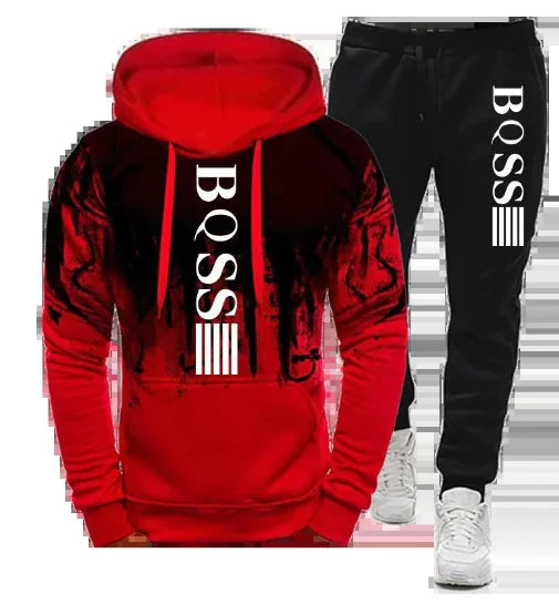 Stylish Sports Tracksuit Set with Hoodie (One Set)