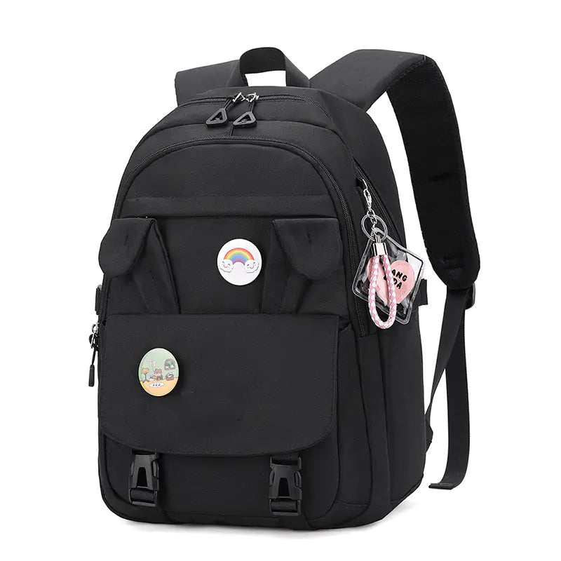 Large Capacity Rabbit Ears Backpack for Students