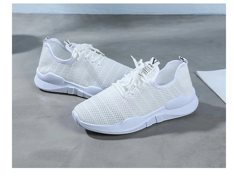 2020 Women's Trendy Breathable Casual White Sneakers