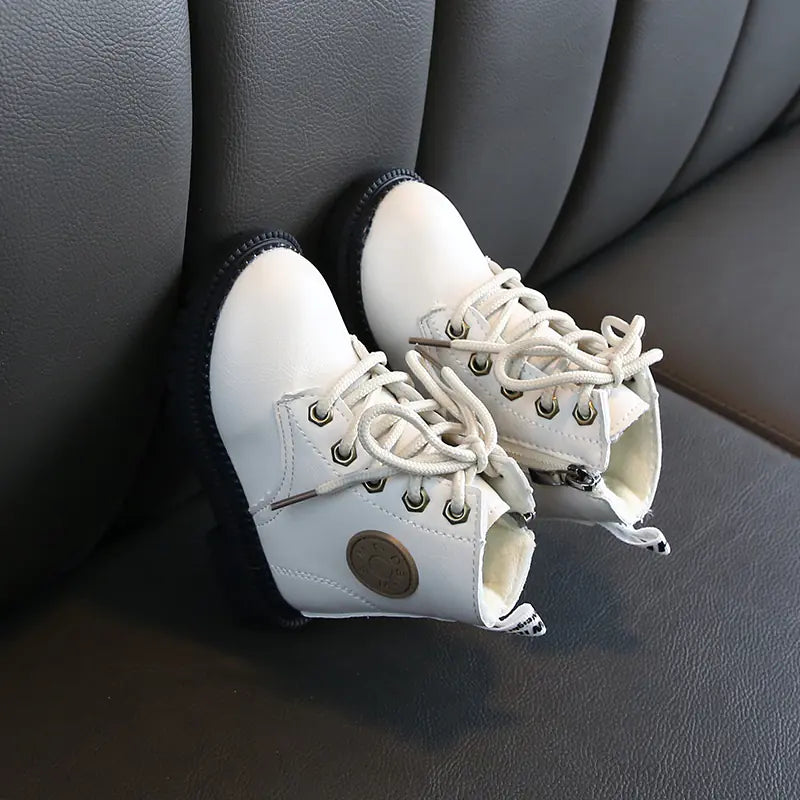 Fashionable Leather Winter Boots for Toddler Girls