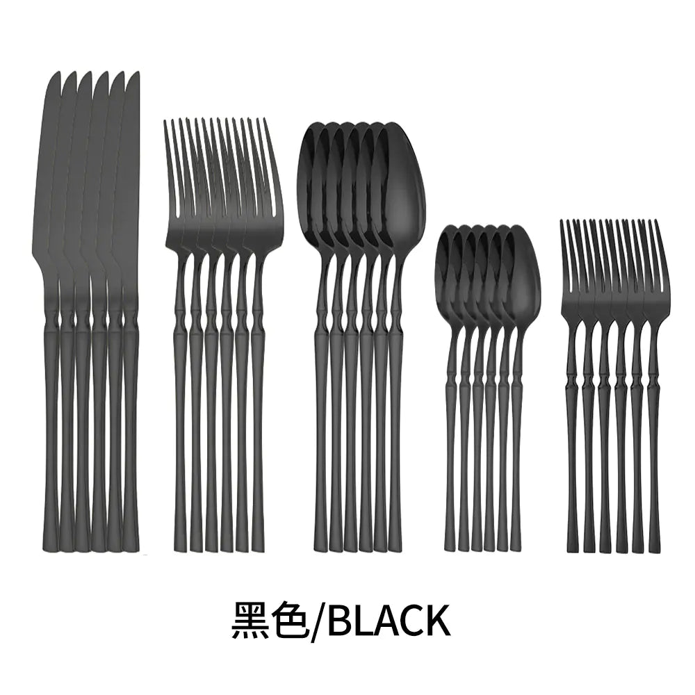 Titanium Coated Stainless Steel Cutlery Set for Dining