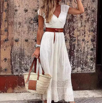 WOLFF Cotton Lace Maxi Dress (One Piece)