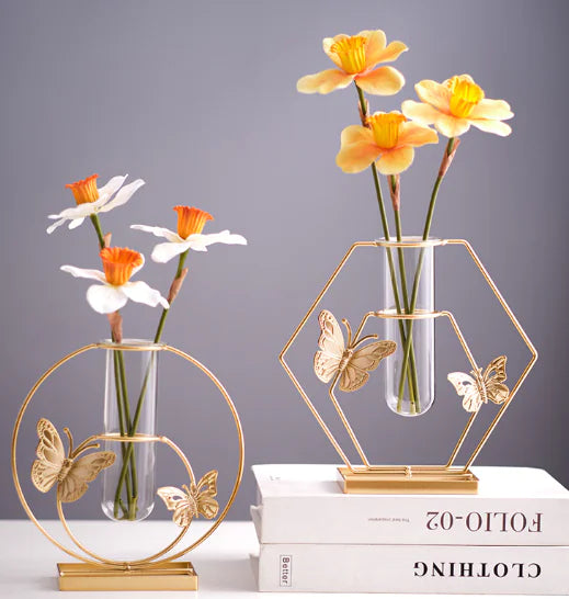 Home Decor Faux Flower Vase for Table Decoration