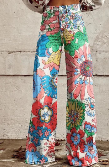 Aurelia Retro Flared Trousers for Women (Single Piece)