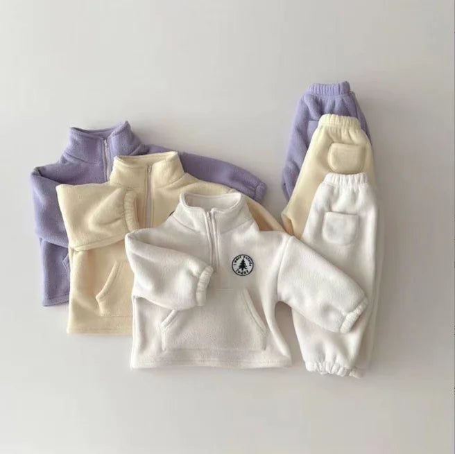 Solid Cotton Chillsuit Set for Kids (One Set)