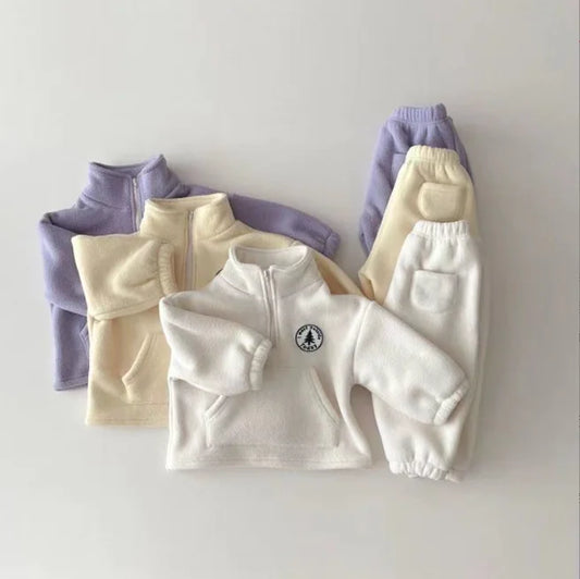 Solid Cotton Chillsuit Set for Kids (One Set)