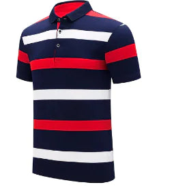 Classic Striped Polo Shirt for Summer Elegance (One Piece)