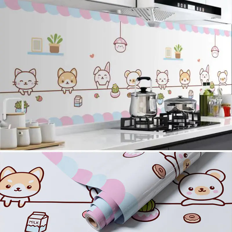 Self-Adhesive Waterproof Kitchen Oil-Resistant Stickers