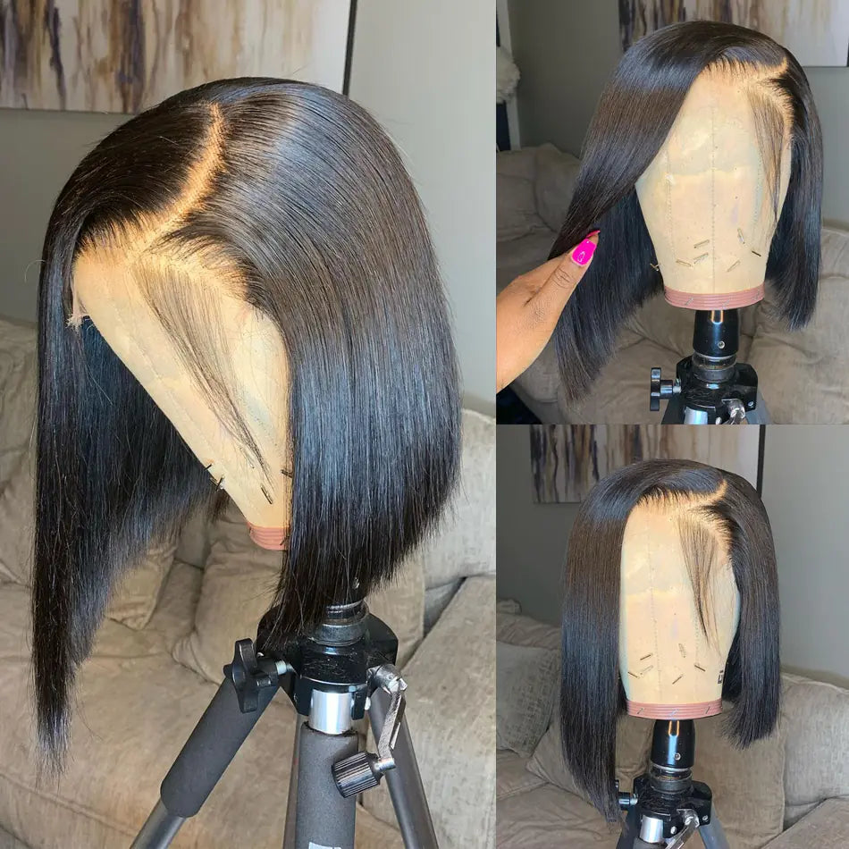Straight Short Bob Wig with 13x4 Lace Frontal