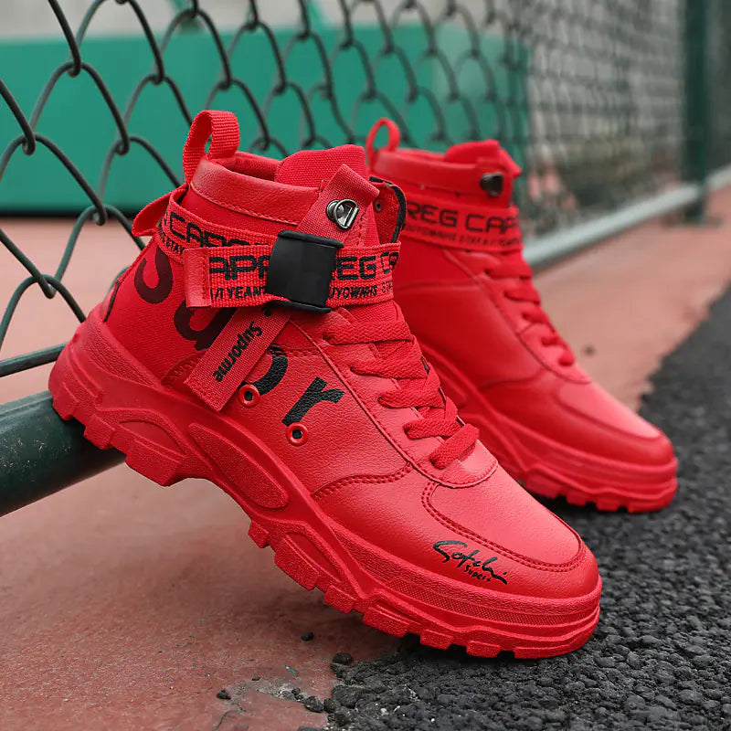 Men's High-Top Casual Sneakers with Thick Sole