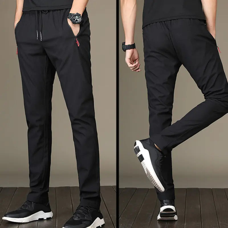 Men's Slim Fit Zipper Quick-Dry Casual Leisure Pants