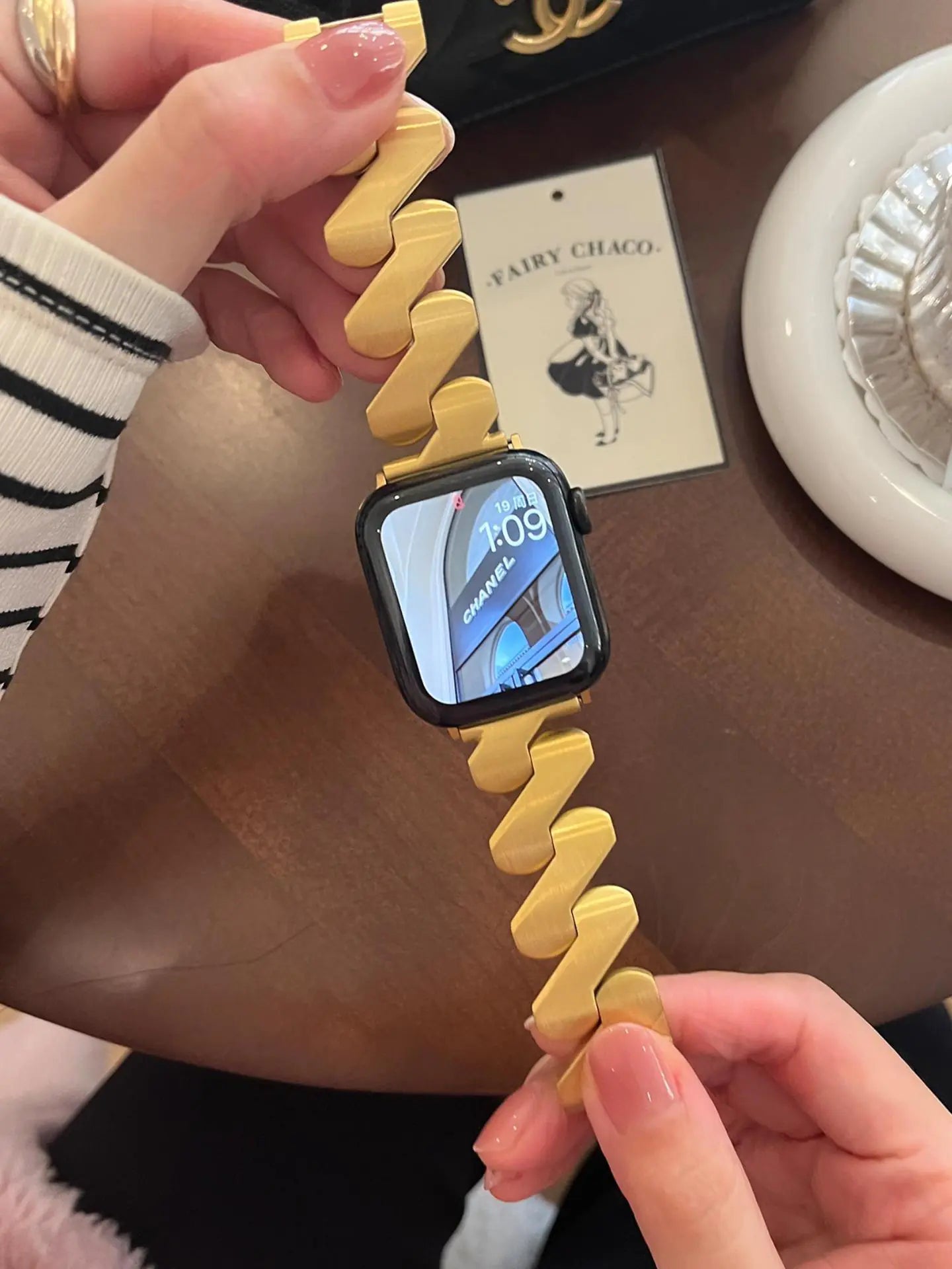 Metallic Wave Pattern Apple Watch Band for iWatch 8765