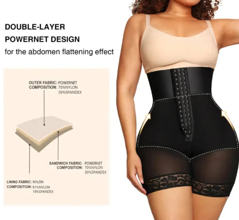 3-Breasted High-Waist Bodybuilding Girdle