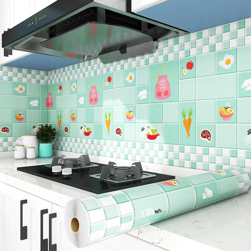 Oil-Resistant Kitchen Wall Stickers for Cabinets