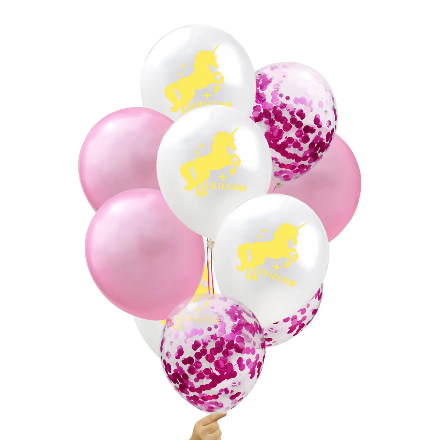 Unicorn Rose Gold Glitter Latex Balloons for Parties