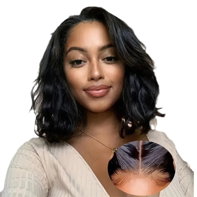 Lace Bob Wig for Women - Short Curly Natural Style