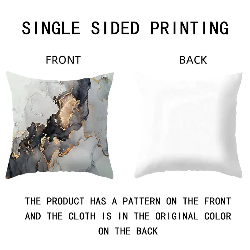 4 Printed Marble Pillow Covers for Home Decor (17.7")