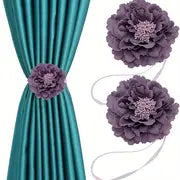 Cloth Flower Magnetic Curtain Tieback - Room Decor Pair