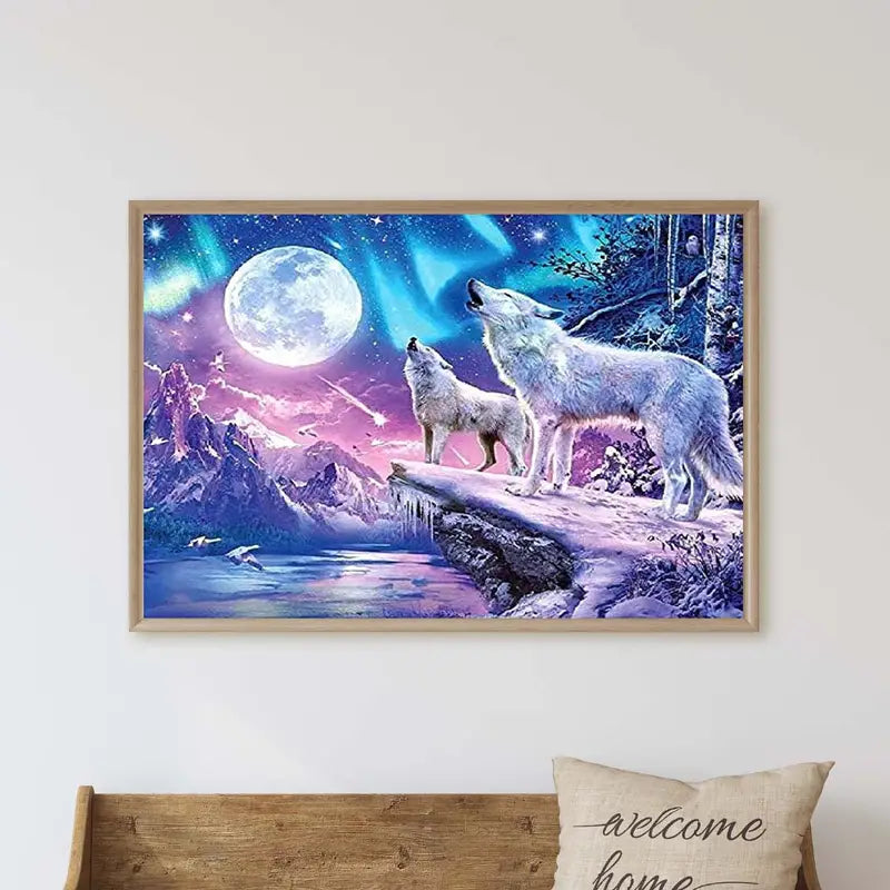 Diamond Painting Kit - Wolf Design for Adults (40x30cm)