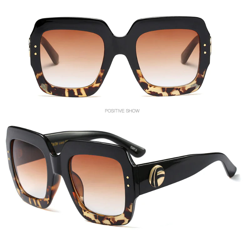 Fashionable Tri-Color Frame Sunglasses with Luxury Design