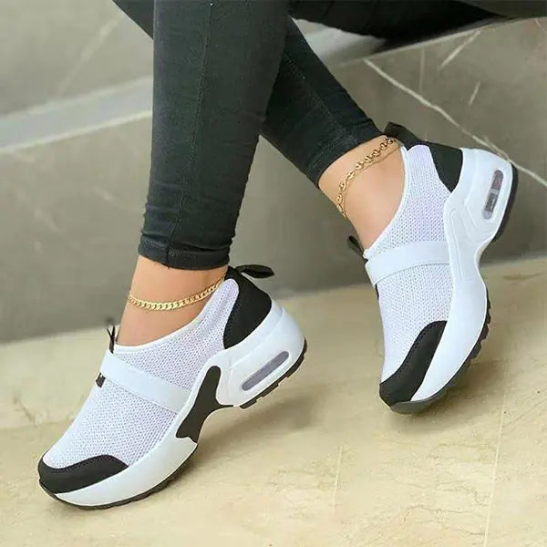 Breathable Women's Sports Shoes with Elastic Strap