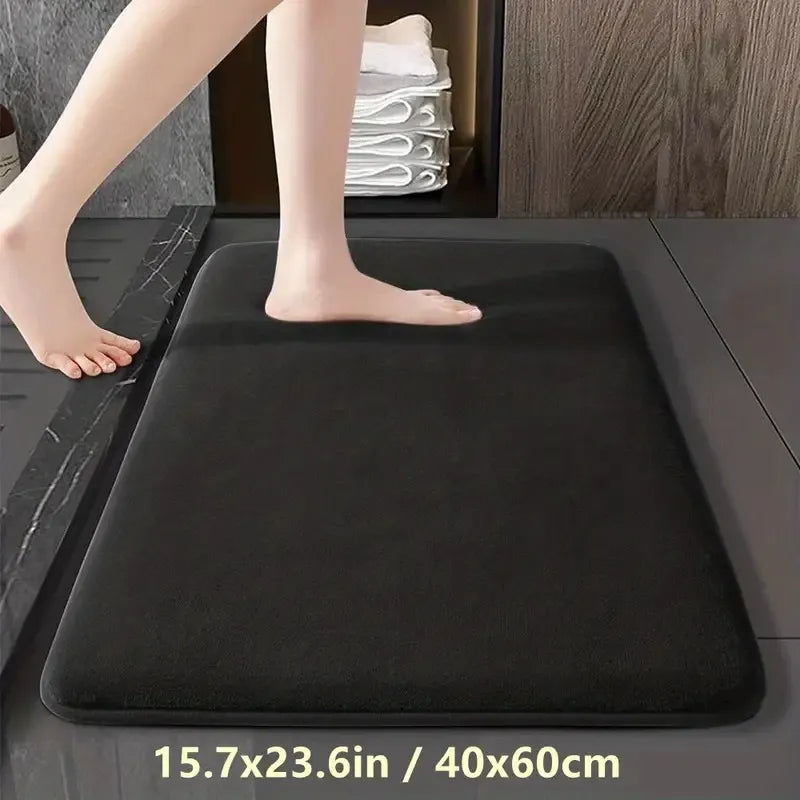 Non-Slip Absorbent Velvet Bathroom Floor Mat