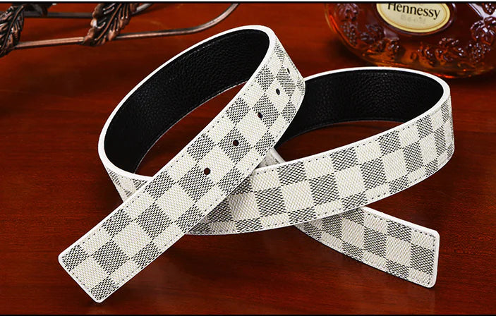 Men's Smooth Buckle Letter H Casual Belt (Korean Style)