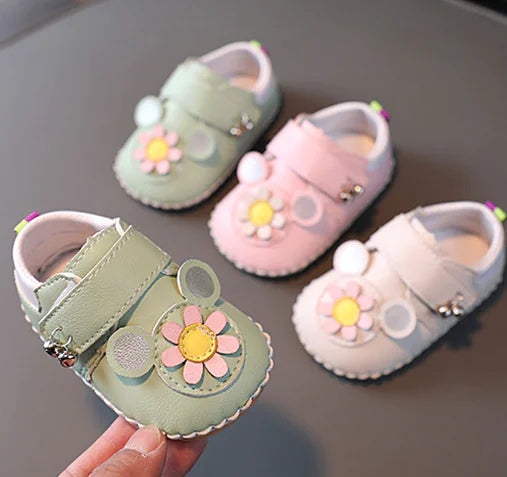 Winter Baby Walker Shoes with Soft Leather and Fleece