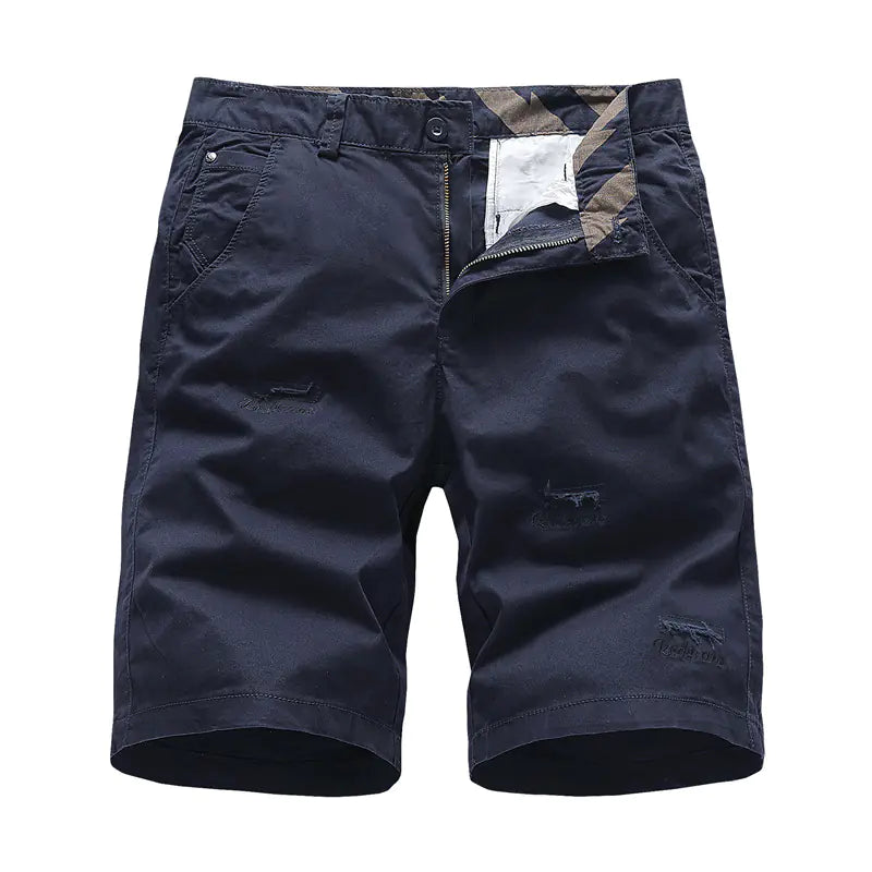 Men's Casual Stretch Seven-Point Embroidered Shorts