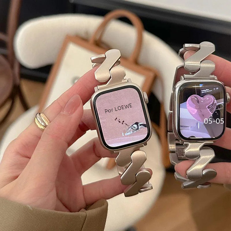 Metallic Wave Pattern Apple Watch Band for iWatch 8765