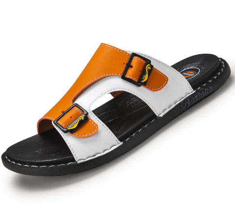 Casual Leather Outdoor Slippers for Men