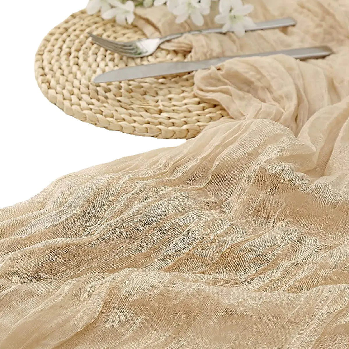 Bali Wrinkle Table Runner for Wedding Party Decor