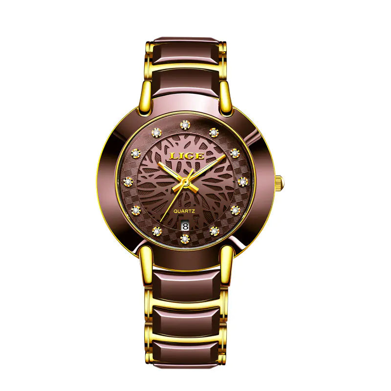 Imported Movement Ceramic Watch for Couples