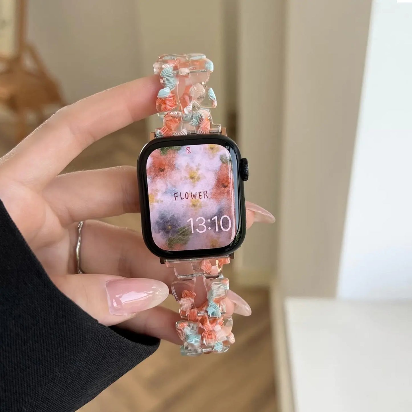 Universal Women's Butterfly Resin Strap Flat Sandals