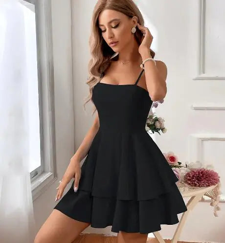 WOLFF Women's Bow Bandage Slip Dress (One Piece)