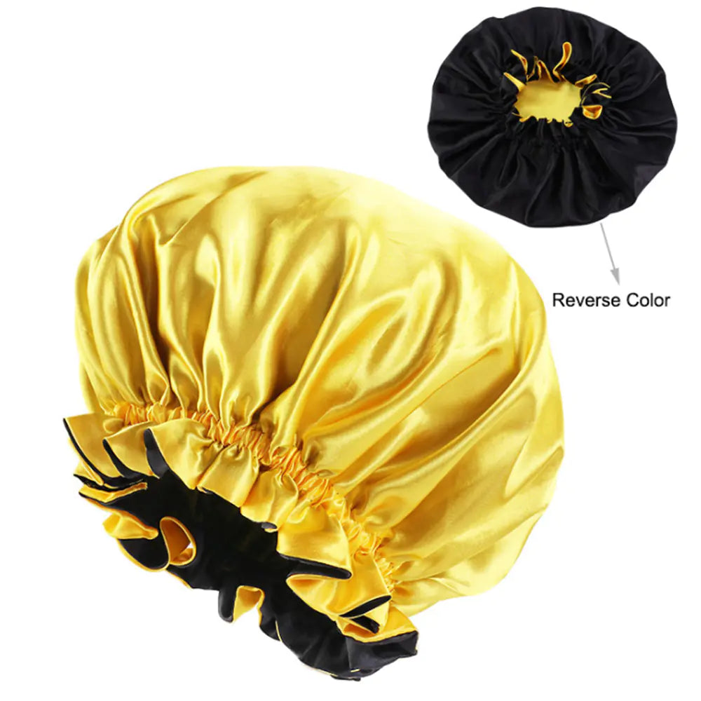 Extra Large Round Double Satin Lace Nightcap