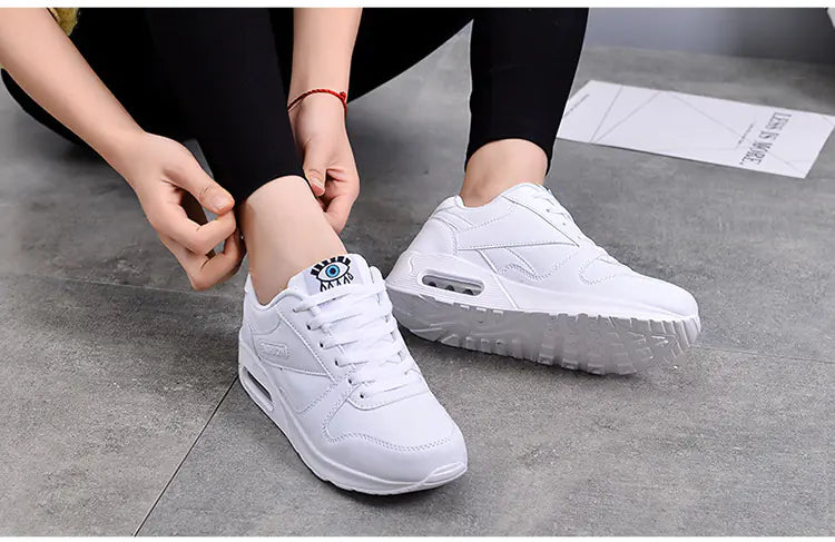 Women's Air Cushion Sneakers - Korean Style Casual Shoes