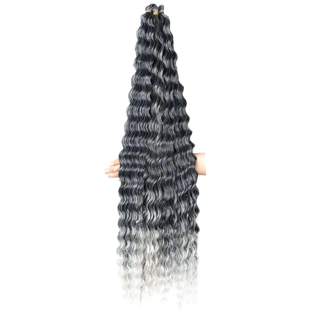 32-Inch Deep Curve Crochet Chemical Fiber Wig