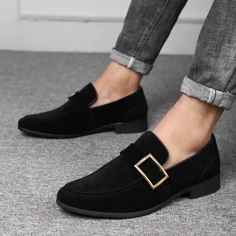 Men's Leather Slip-On Loafers for Office and Casual Wear