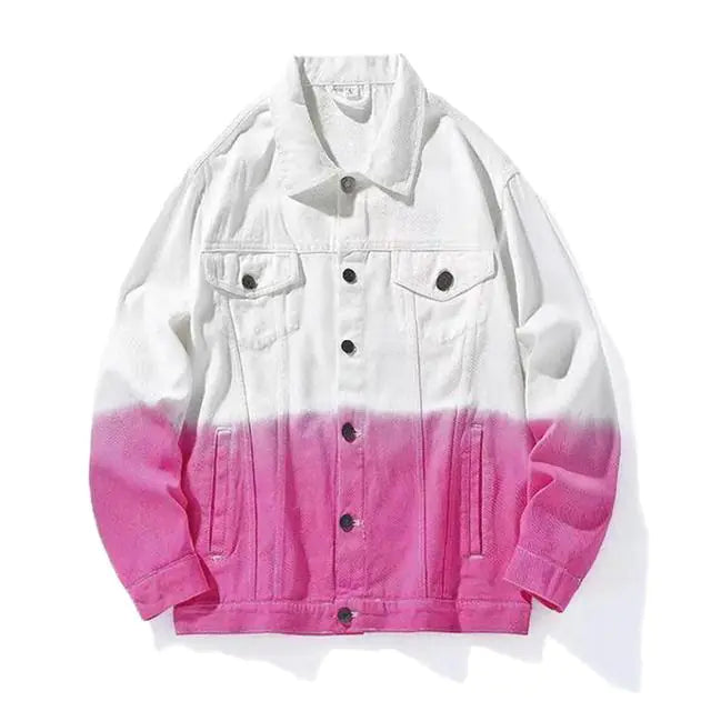 Unisex Turn-Down Collar Denim Jacket