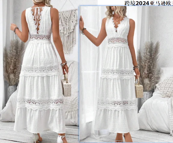 Christin™ V-Neck Sleeveless Dress (One Piece)