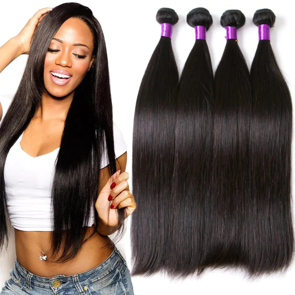 Brazilian Human Straight Hair Wig in Natural Color