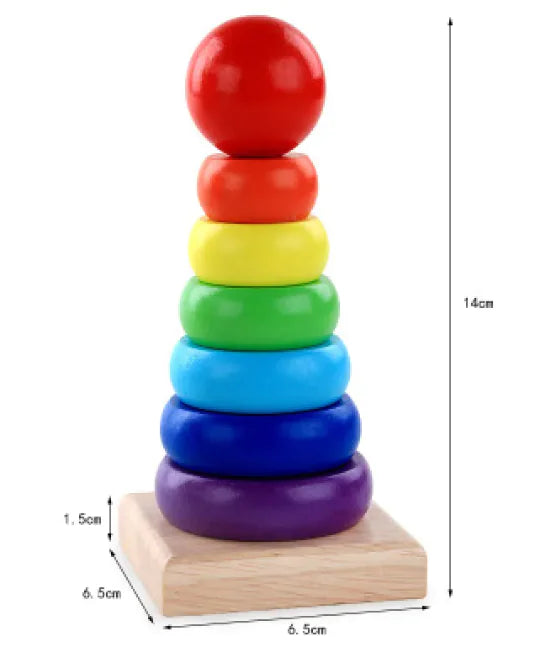 Wooden Rainbow Stacking Toy