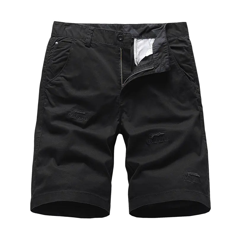 Men's Casual Stretch Seven-Point Embroidered Shorts