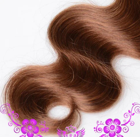 7A Body Wave Real Human Hair Wig - Chestnut Brown