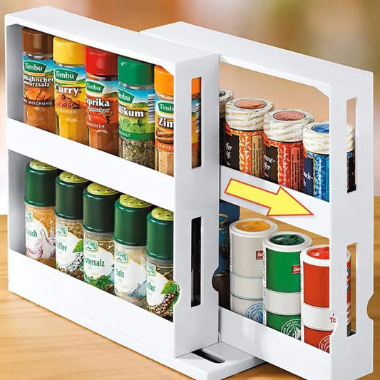 Rotating Food Storage Box and Seasoning Rack