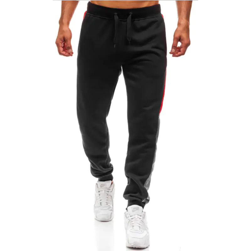 Trendy Color-Block Sports Pants for Autumn and Winter