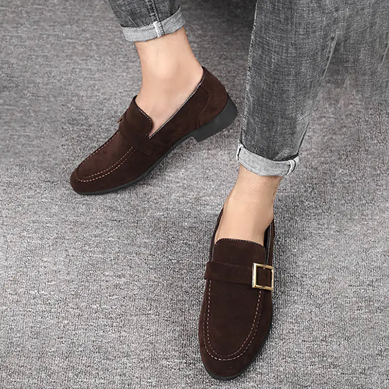Men's Leather Slip-On Loafers for Office and Casual Wear